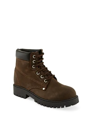 Old West Brown Children Boys Leather Work Boots 3D