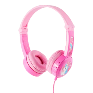 ONANOFF BuddyPhone Travel foldable headphones for kids with volume-setting technology - Pink