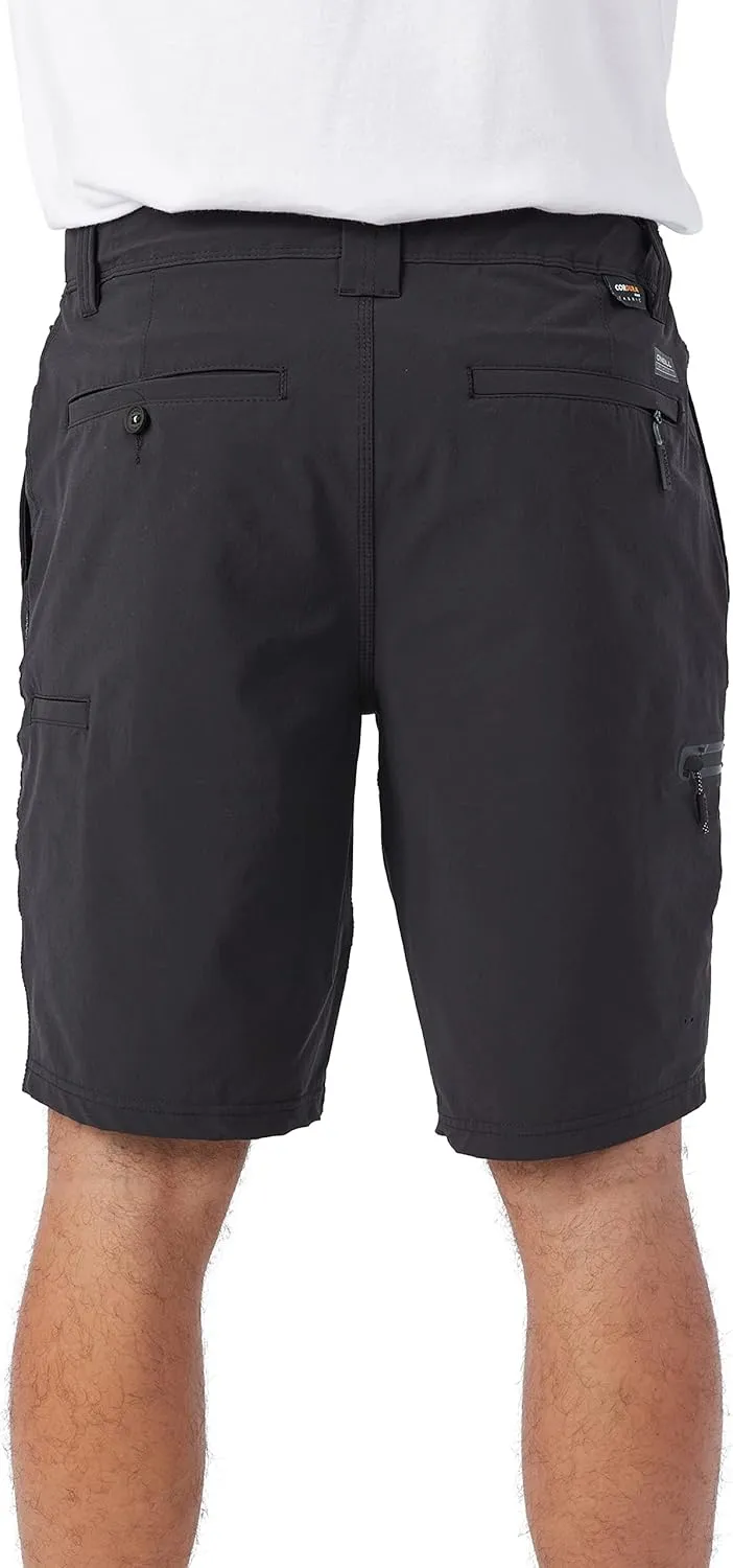 O'NEILL Men's 20 Inch TRVLR Cargo Hybrid Shorts - Water Resistant Mens Shorts with Elastic Waist and Quick Dry Stretch Fabric