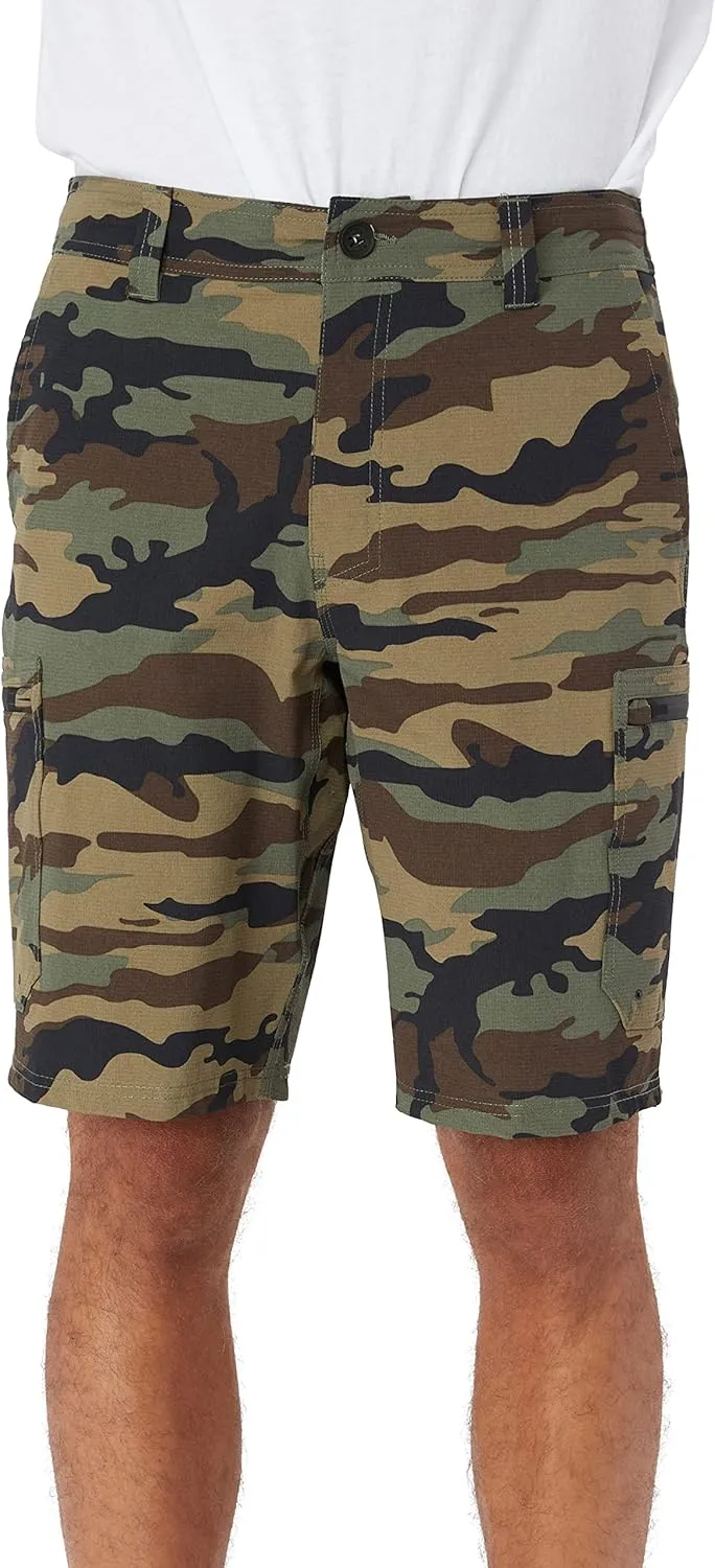 O'NEILL Men's 20 Inch TRVLR Cargo Hybrid Shorts - Water Resistant Mens Shorts with Elastic Waist and Quick Dry Stretch Fabric
