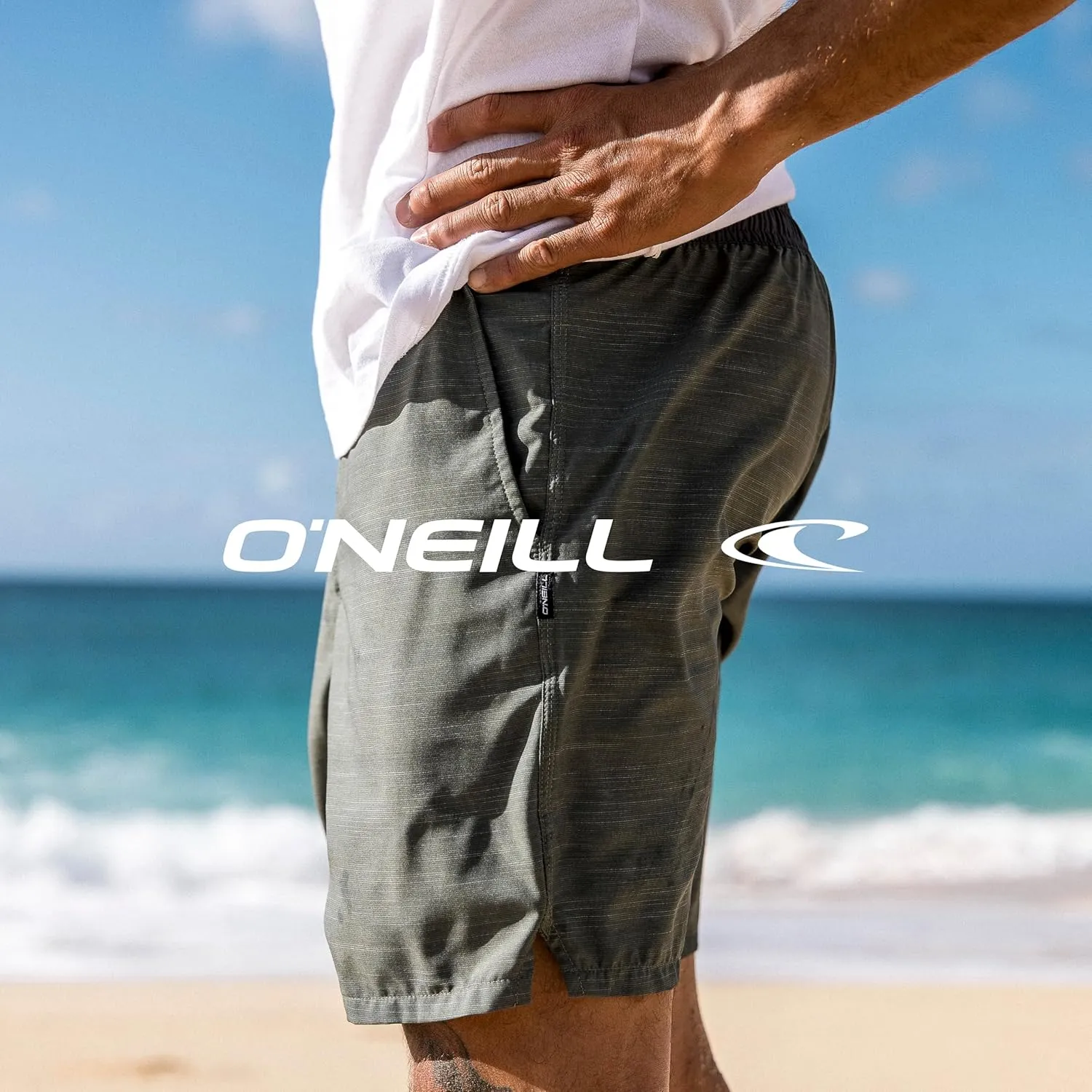 O'NEILL Men's 20 Inch TRVLR Cargo Hybrid Shorts - Water Resistant Mens Shorts with Elastic Waist and Quick Dry Stretch Fabric