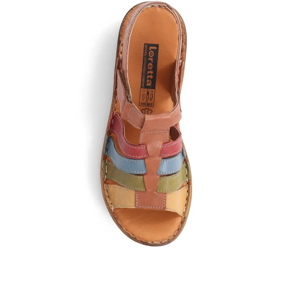 Open-Toe Leather Sandals  - HAK39015 / 325 525