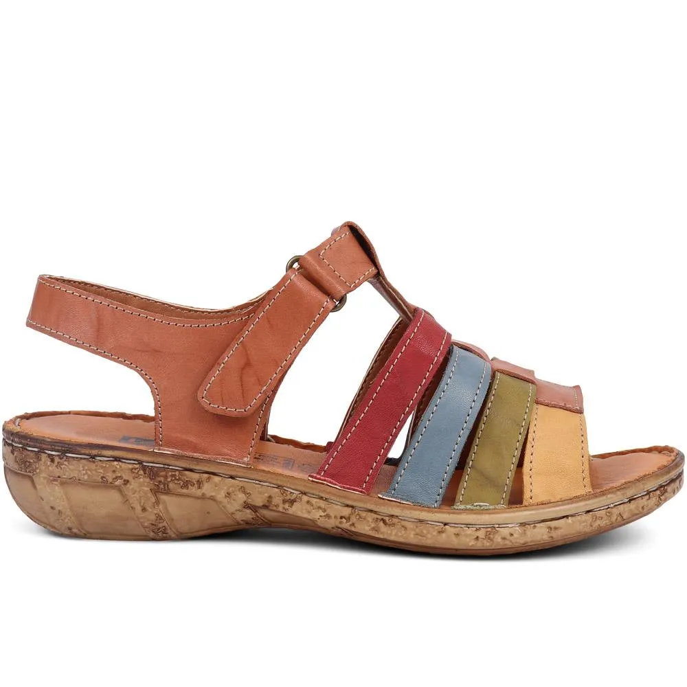 Open-Toe Leather Sandals  - HAK39015 / 325 525