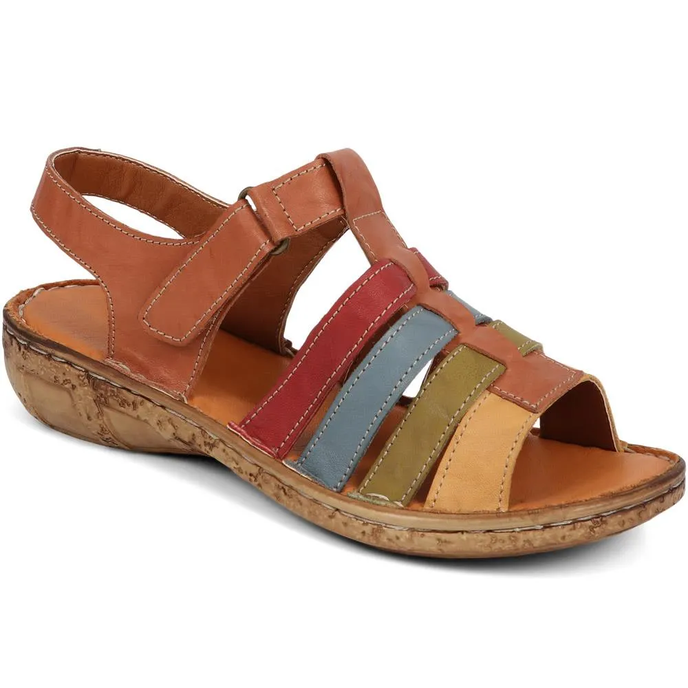 Open-Toe Leather Sandals  - HAK39015 / 325 525