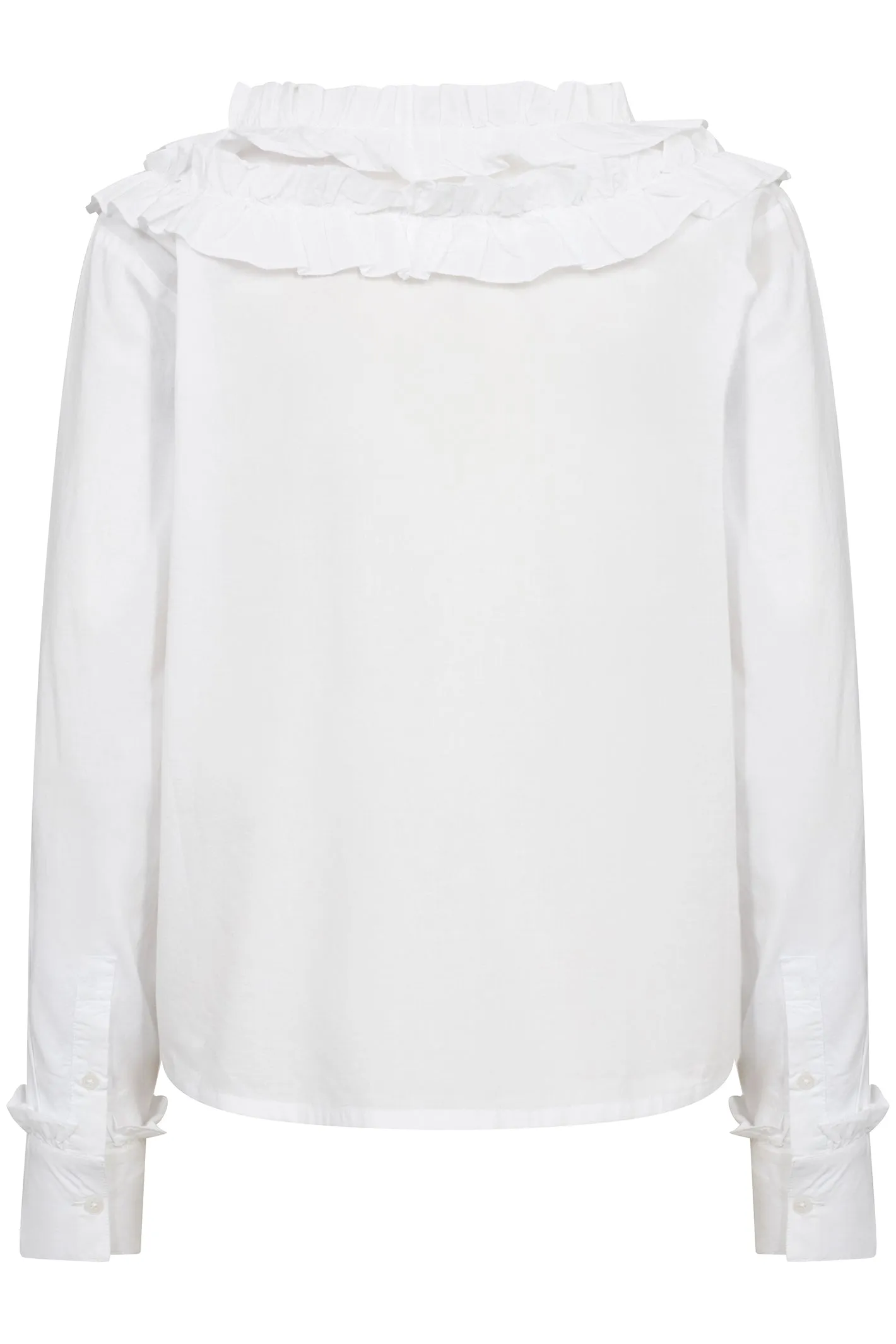 Part Two 30309562 NoellaPW Cotton Shirt with Frill Detailing Bright White