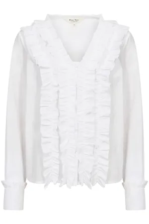 Part Two 30309562 NoellaPW Cotton Shirt with Frill Detailing Bright White