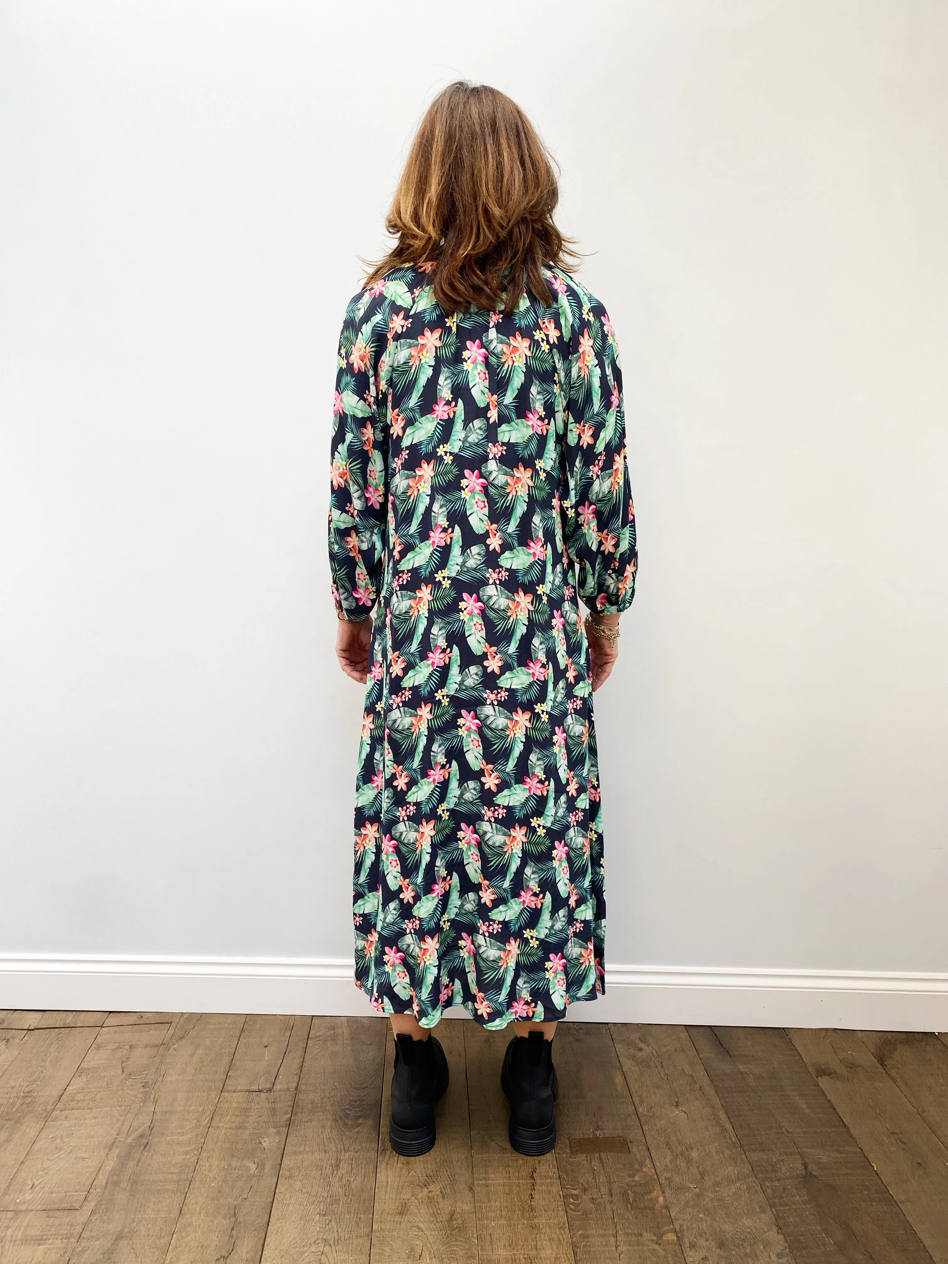 PPL Zion Dress in Tropical 02 Multi on Black