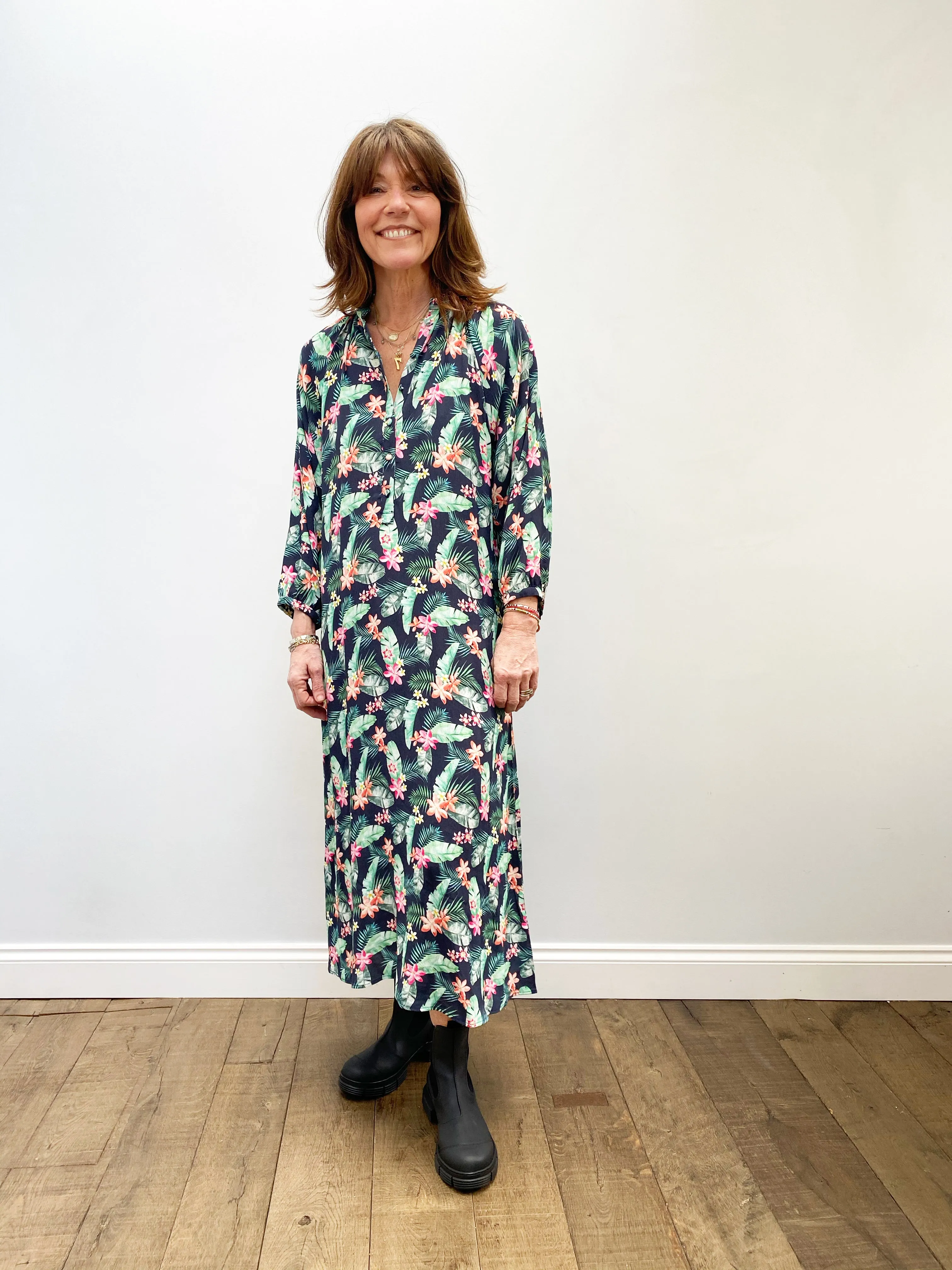 PPL Zion Dress in Tropical 02 Multi on Black