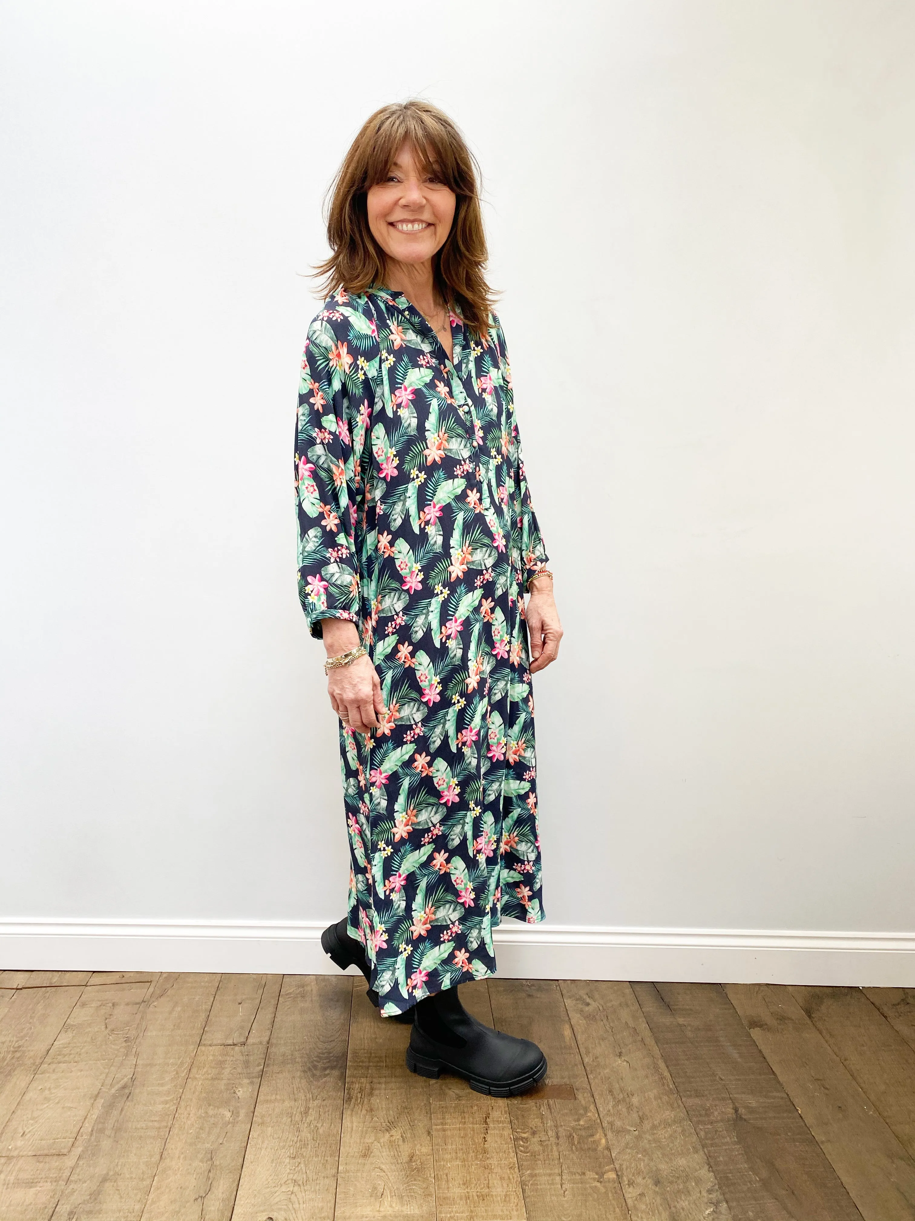 PPL Zion Dress in Tropical 02 Multi on Black