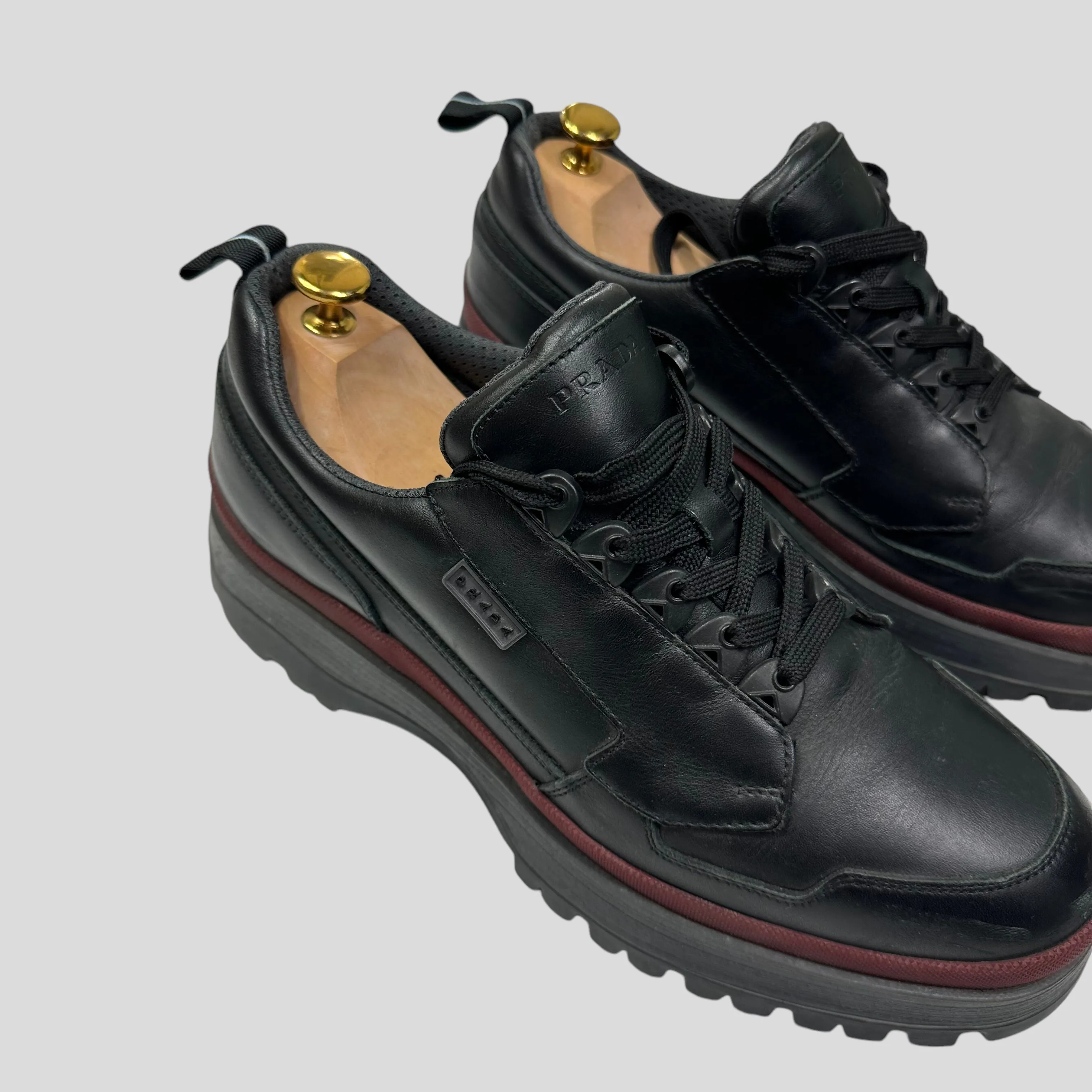 Prada Milano FW18 Leather Low Brixxen Boot - UK9