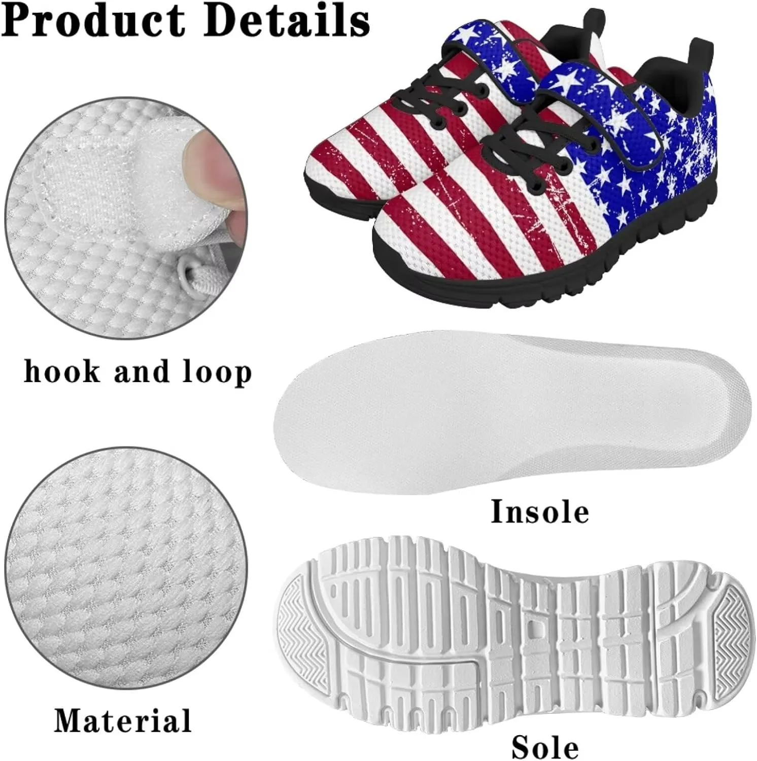 Print Shoes for Kids Boys Cute Shoes for Running Walking Slip On Shoes