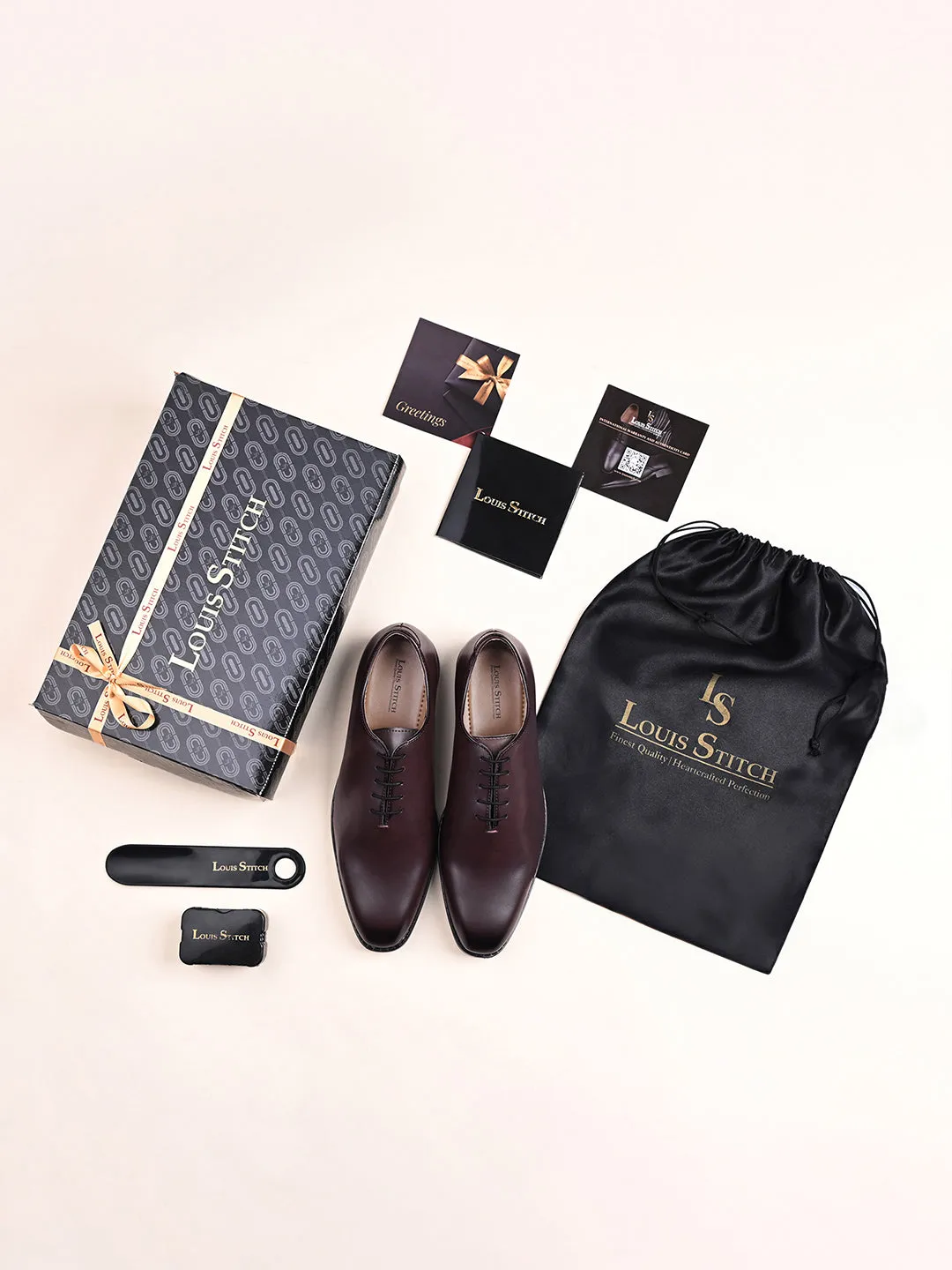 Rosewood Handcrafted Lace-Up Wholecut Derby Shoe