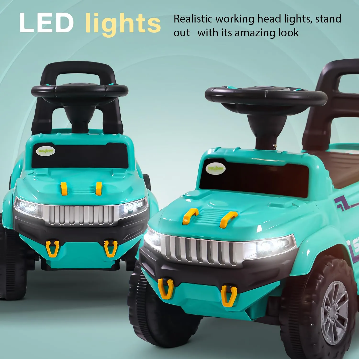 Speedy Pro Rechargeable Battery Operated Jeep for Kids with Music & LED Light