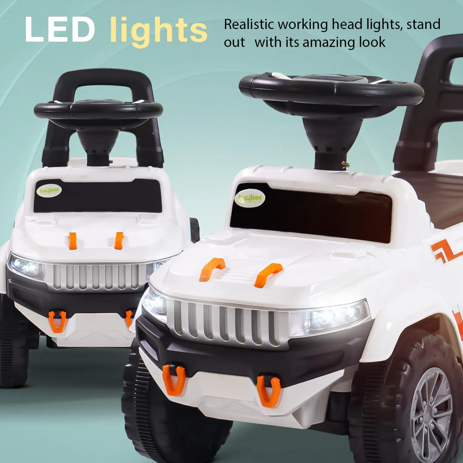 Speedy Pro Rechargeable Battery Operated Jeep for Kids with Music & LED Light