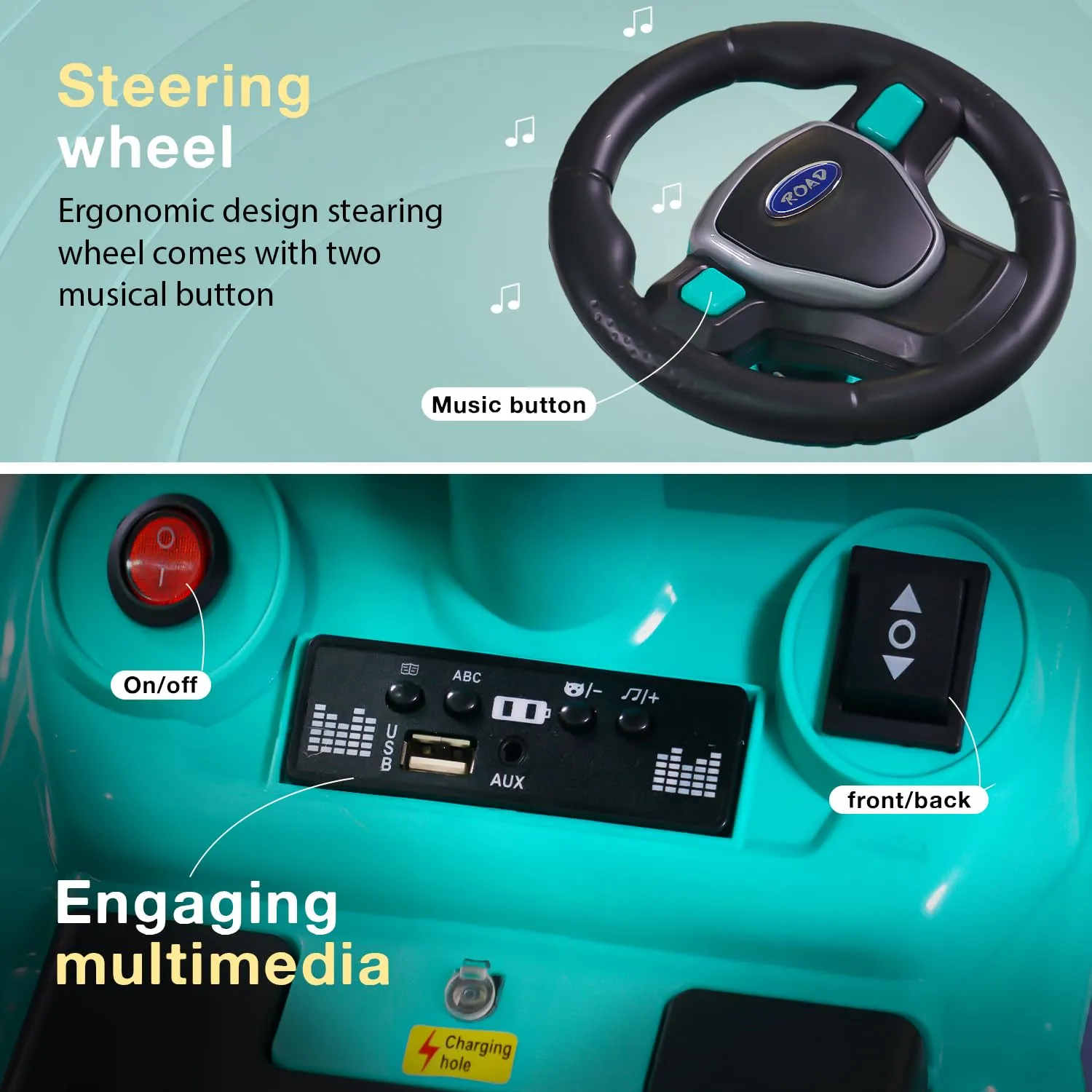 Speedy Pro Rechargeable Battery Operated Jeep for Kids with Music & LED Light