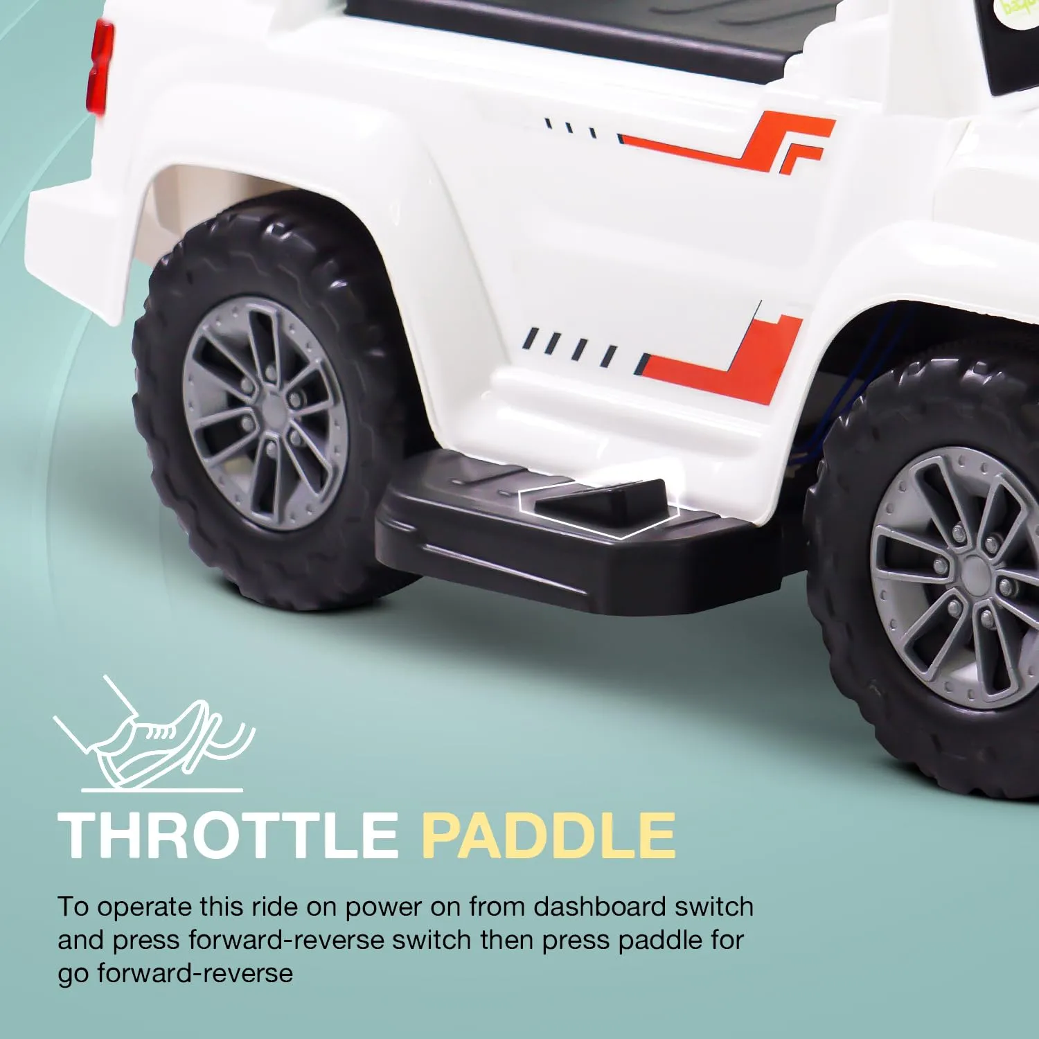 Speedy Pro Rechargeable Battery Operated Jeep for Kids with Music & LED Light