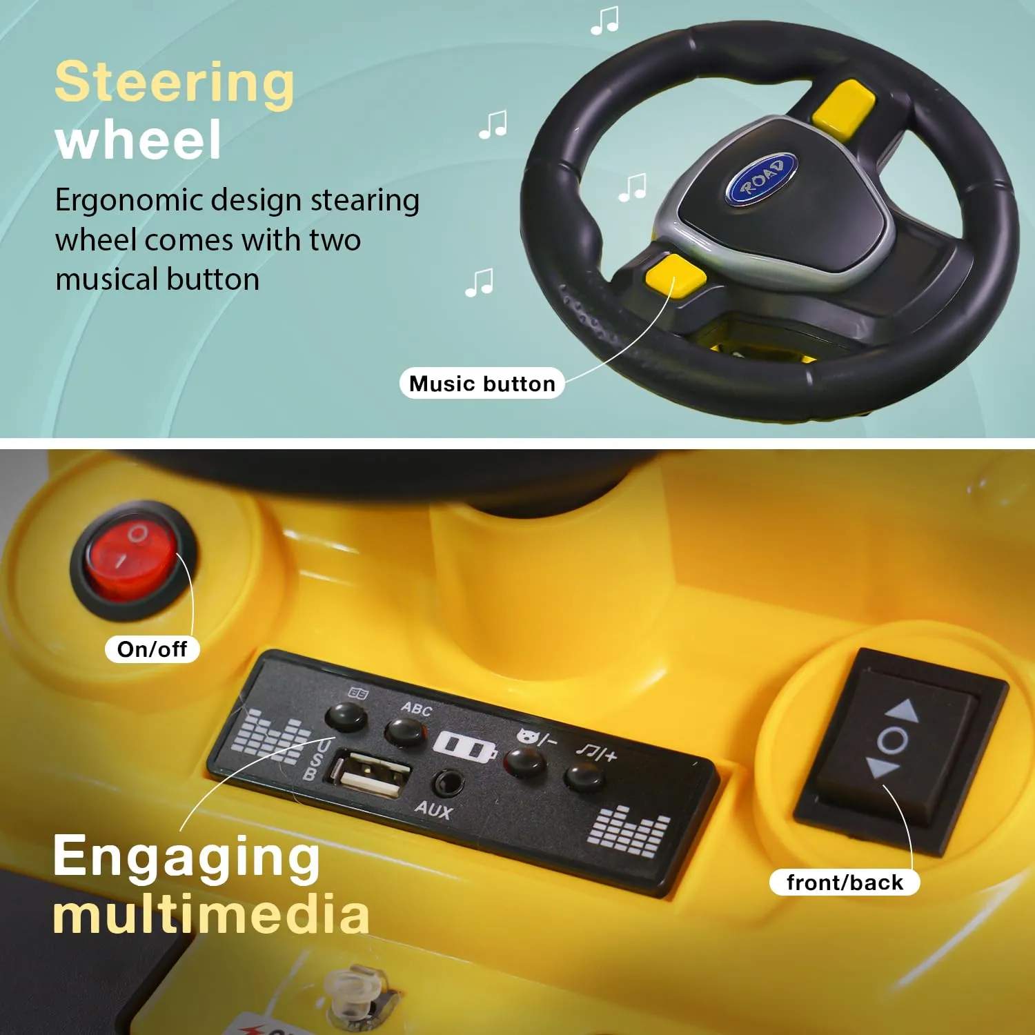 Speedy Pro Rechargeable Battery Operated Jeep for Kids with Music & LED Light