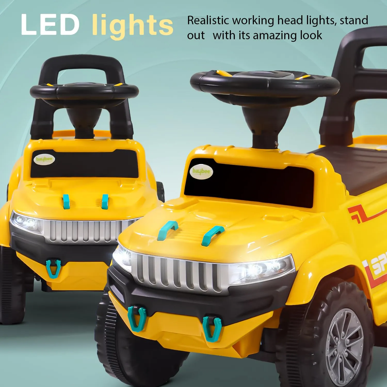 Speedy Pro Rechargeable Battery Operated Jeep for Kids with Music & LED Light