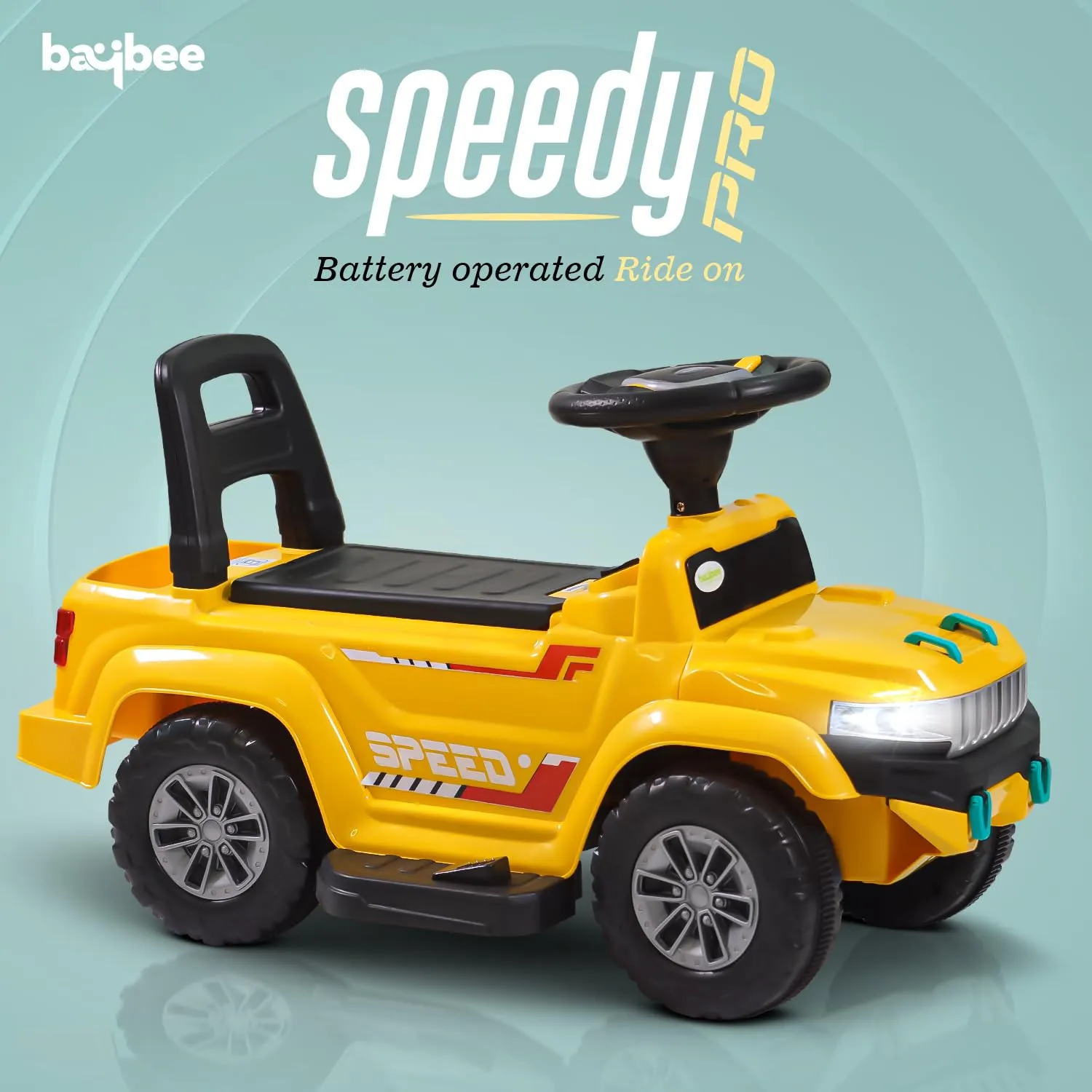 Speedy Pro Rechargeable Battery Operated Jeep for Kids with Music & LED Light