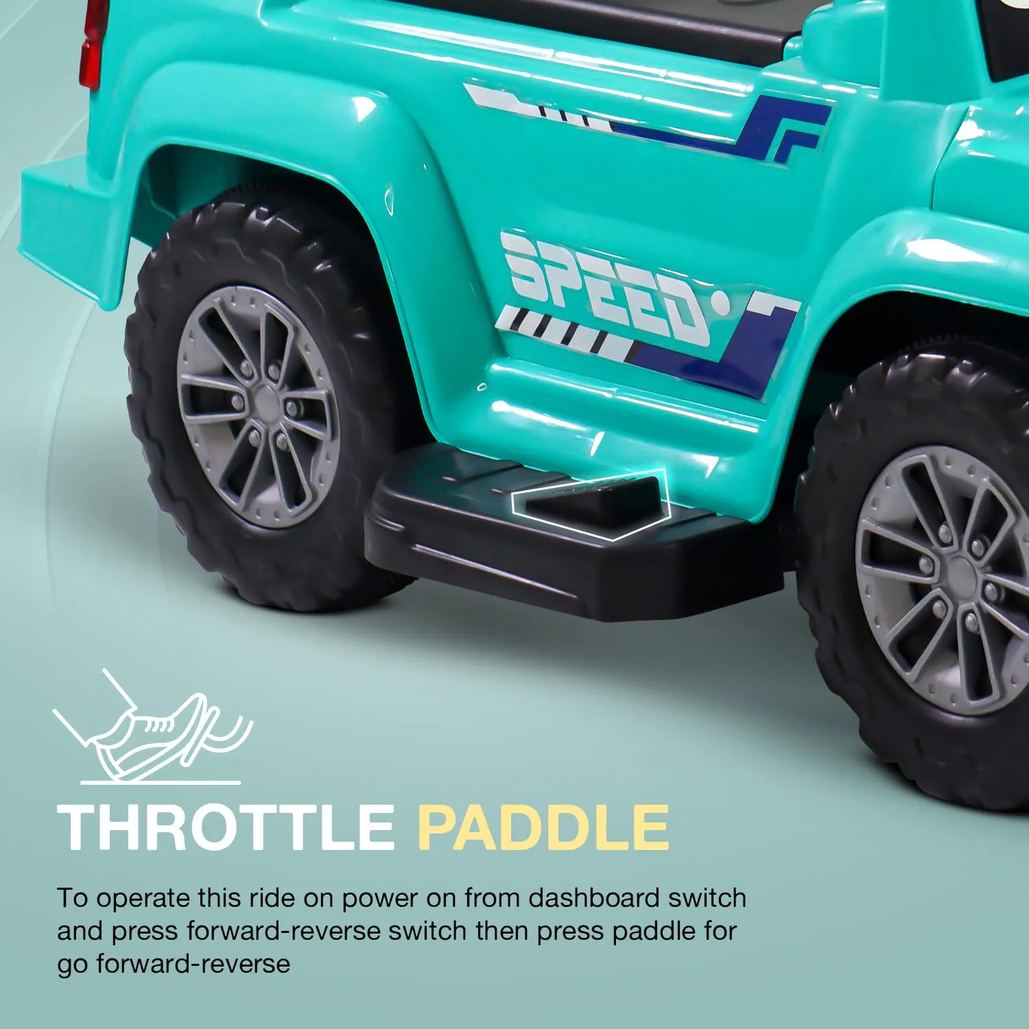 Speedy Pro Rechargeable Battery Operated Jeep for Kids with Music & LED Light