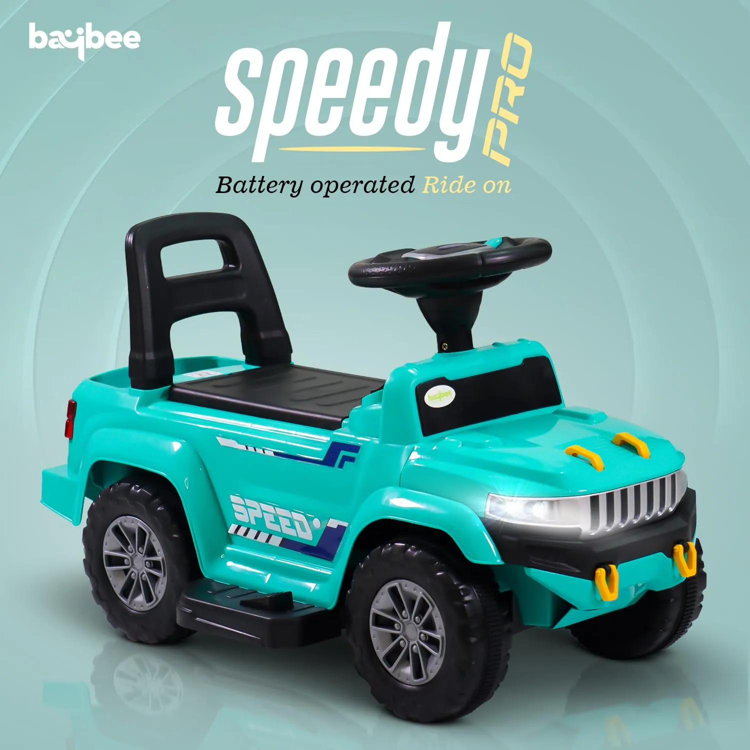 Speedy Pro Rechargeable Battery Operated Jeep for Kids with Music & LED Light