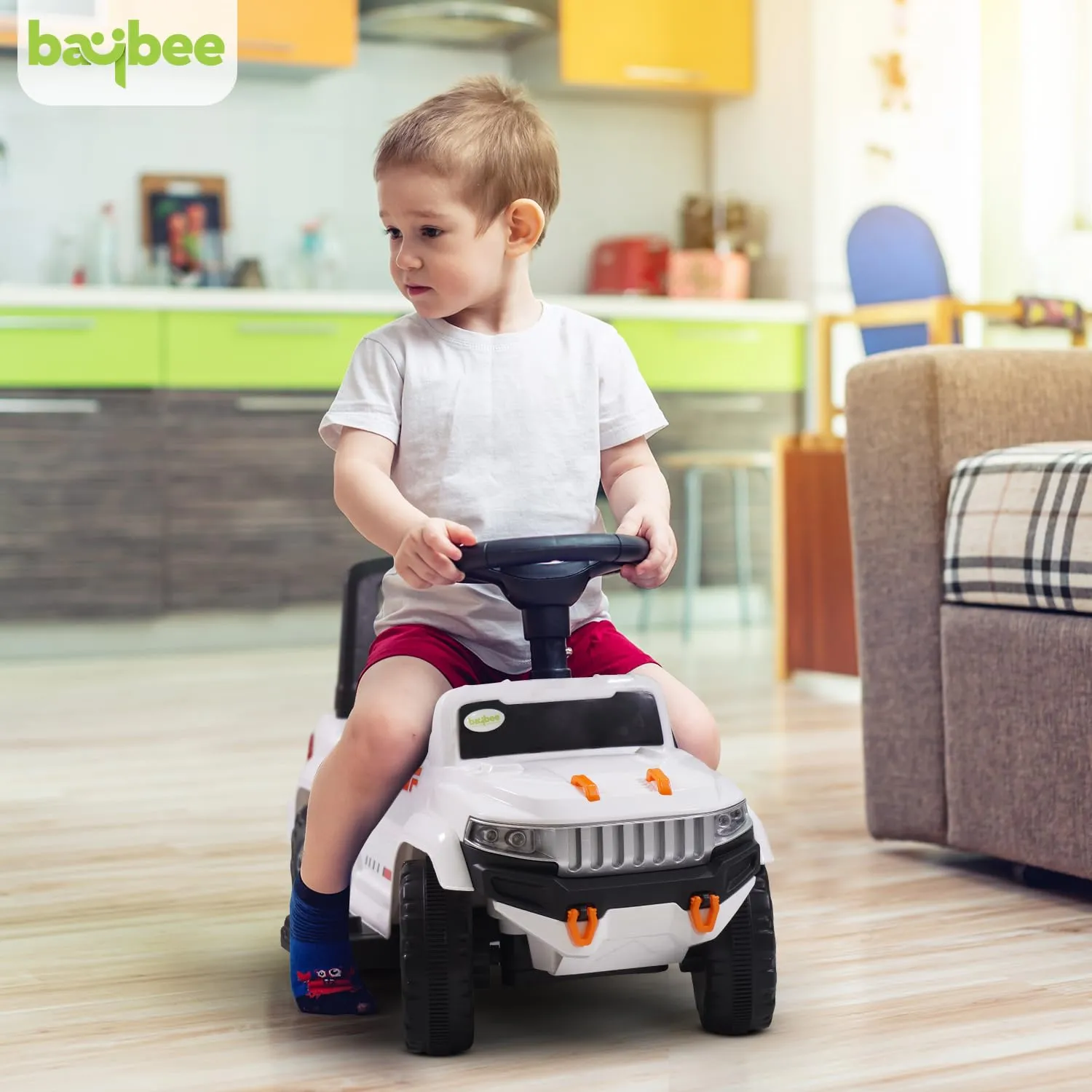 Speedy Pro Rechargeable Battery Operated Jeep for Kids with Music & LED Light