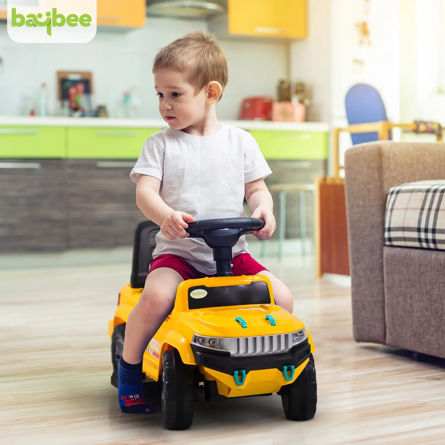 Speedy Pro Rechargeable Battery Operated Jeep for Kids with Music & LED Light