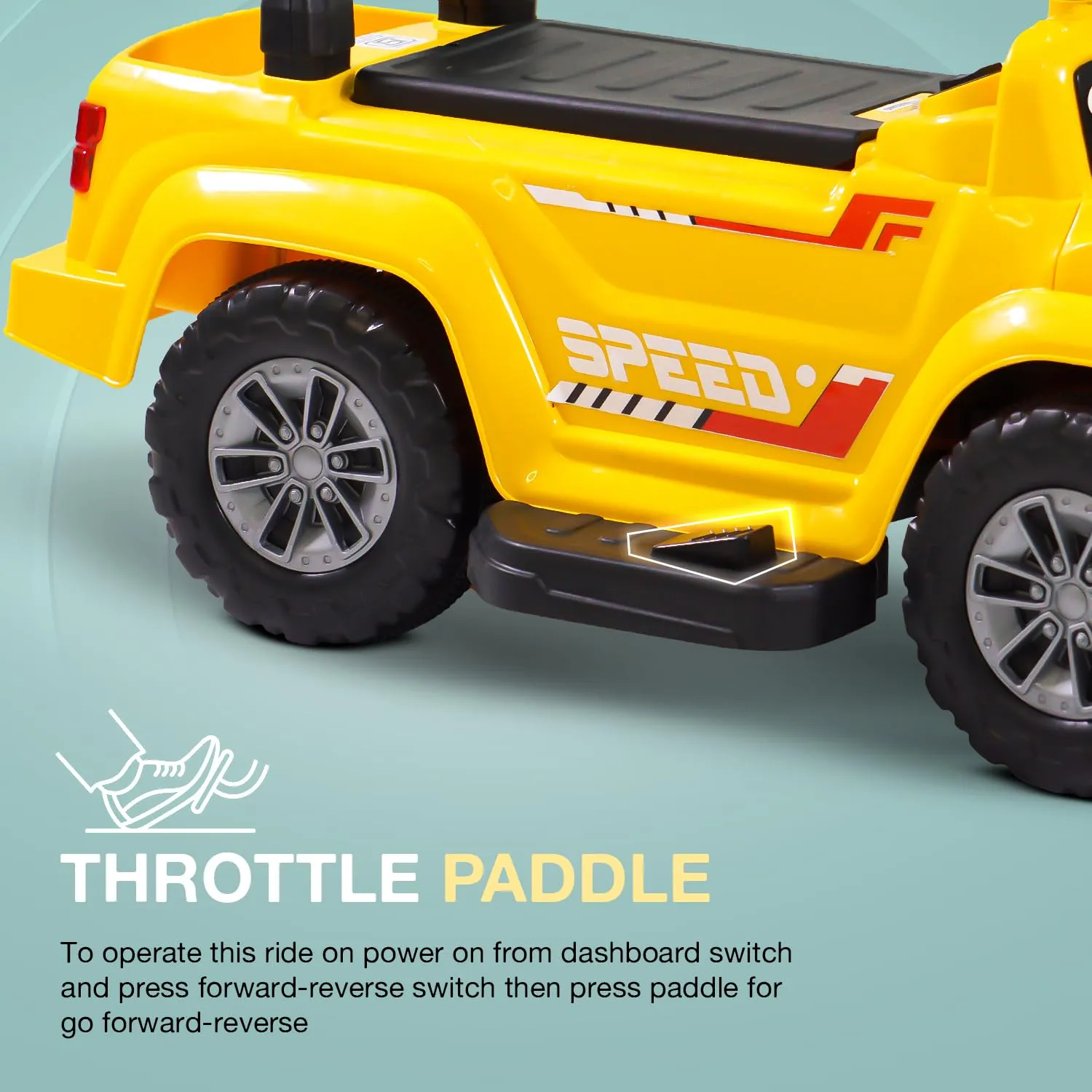 Speedy Pro Rechargeable Battery Operated Jeep for Kids with Music & LED Light