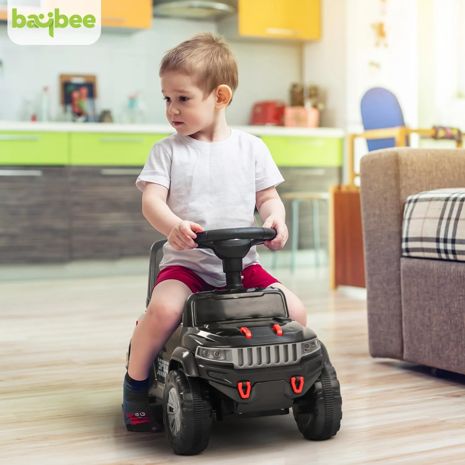 Speedy Pro Rechargeable Battery Operated Jeep for Kids with Music & LED Light