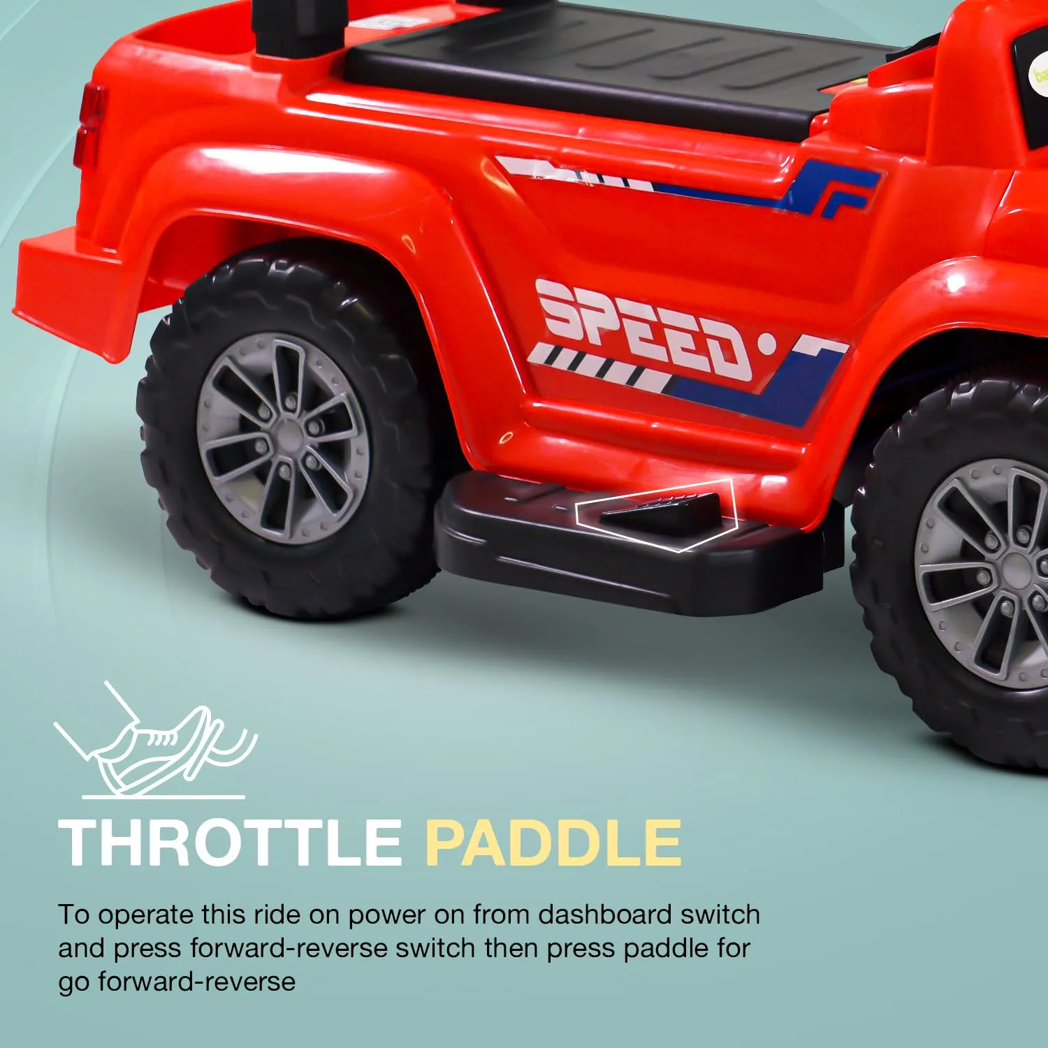 Speedy Pro Rechargeable Battery Operated Jeep for Kids with Music & LED Light