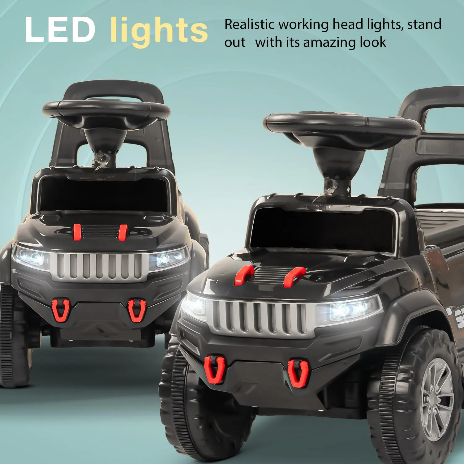 Speedy Pro Rechargeable Battery Operated Jeep for Kids with Music & LED Light