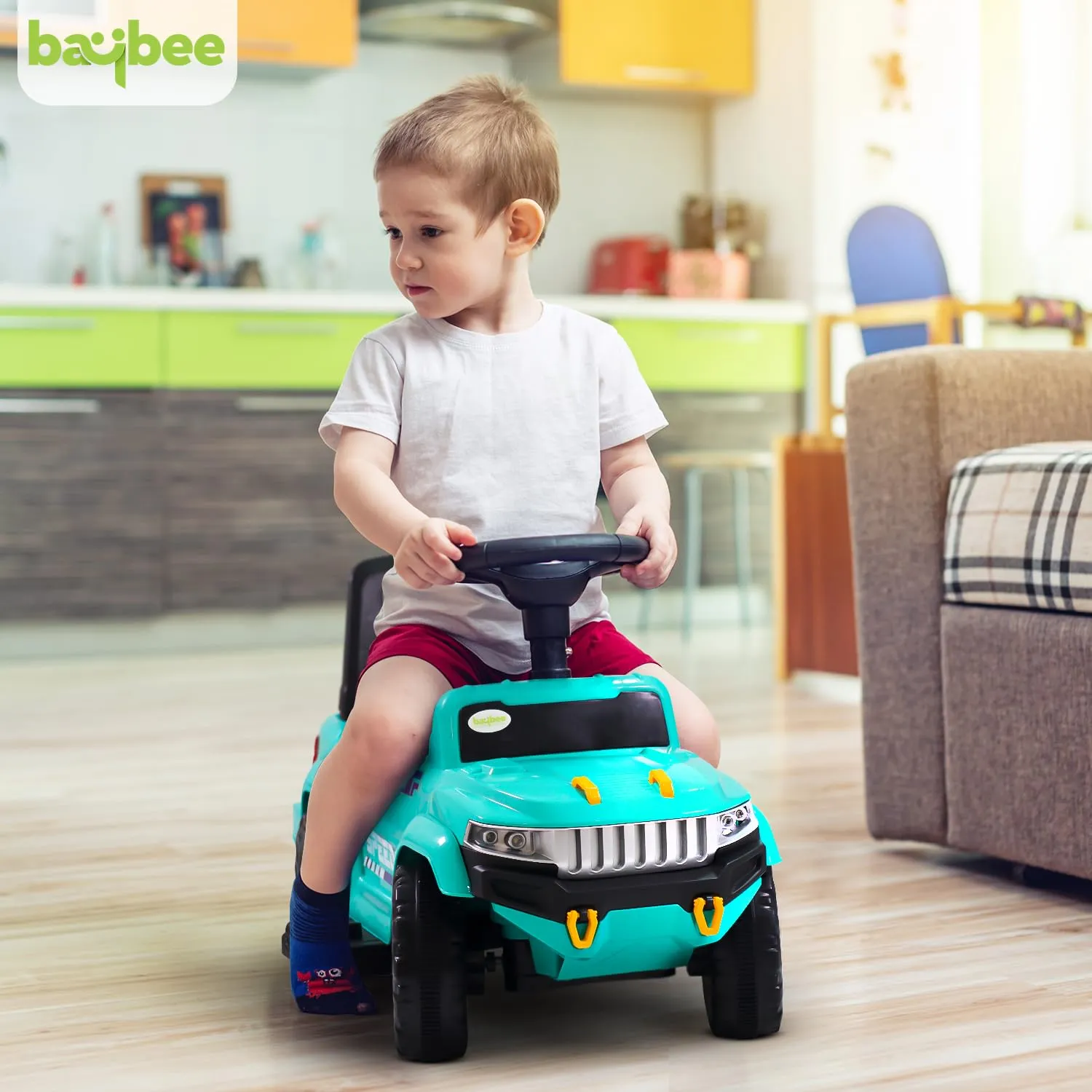 Speedy Pro Rechargeable Battery Operated Jeep for Kids with Music & LED Light