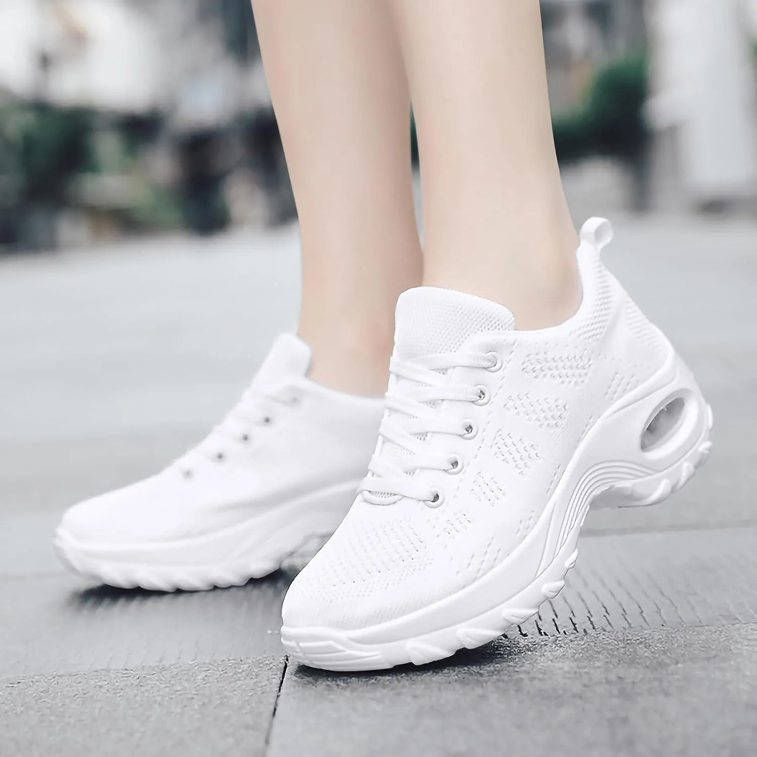 SWDZM Women's Dance Shoes,Breathable Fashion Sneakers,Split-Sole Dance Jazz Shoes,Mesh Outdoor Shoes 729