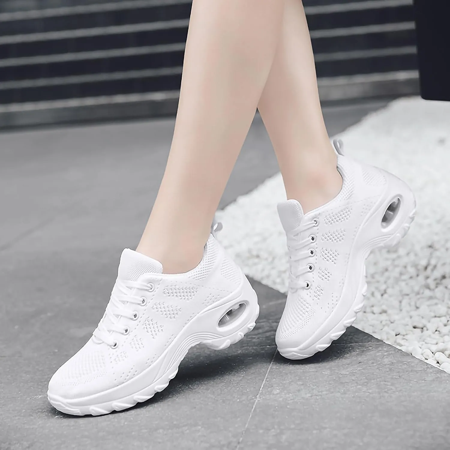 SWDZM Women's Dance Shoes,Breathable Fashion Sneakers,Split-Sole Dance Jazz Shoes,Mesh Outdoor Shoes 729