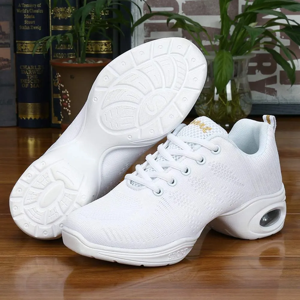 SWDZM Women's Dance Shoes,Breathable Fashion Sneakers,Split-Sole Dance Jazz Shoes,Mesh Outdoor Shoes J706 876