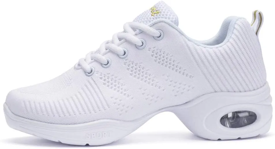 SWDZM Women's Dance Shoes,Breathable Fashion Sneakers,Split-Sole Dance Jazz Shoes,Mesh Outdoor Shoes J706 876