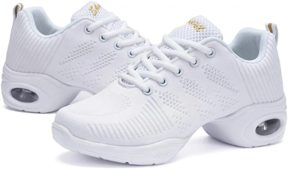 SWDZM Women's Dance Shoes,Breathable Fashion Sneakers,Split-Sole Dance Jazz Shoes,Mesh Outdoor Shoes J706 876