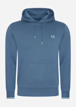 Tipped hooded sweatshirt - midnight blue light ice