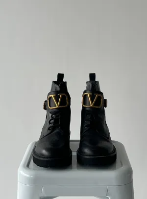 Valentino Garavani VLOGO leather ankle boots