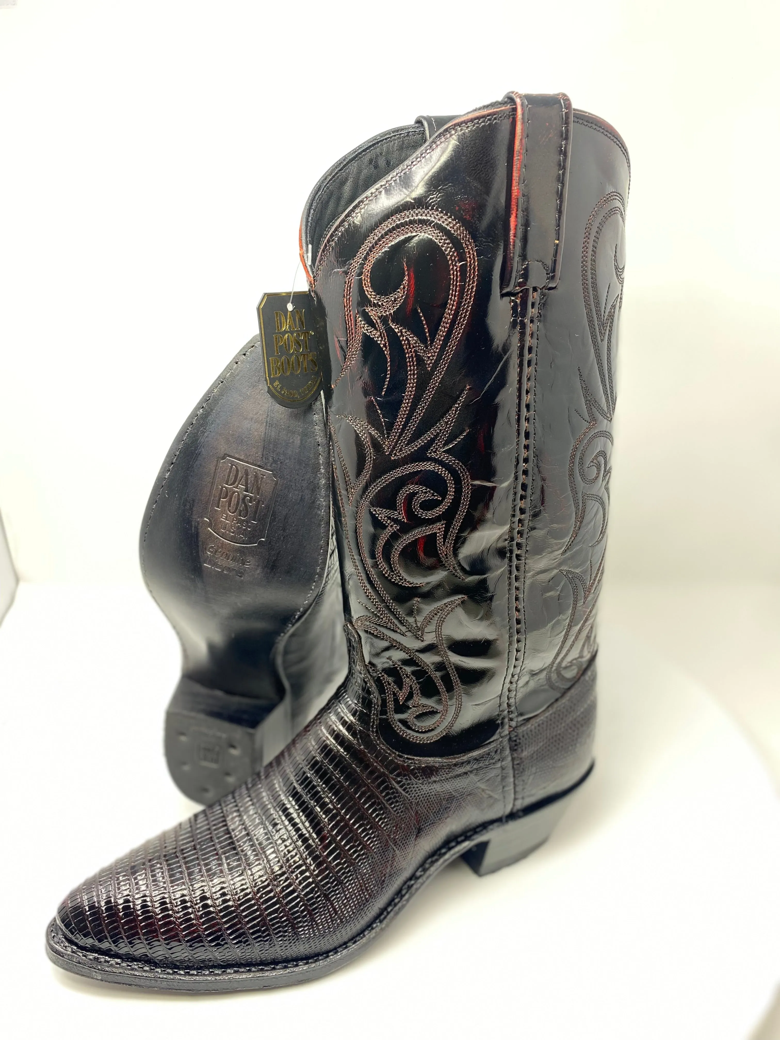 Vintage Dan Post WOMENS Teju Lizzard BootsDP0450J