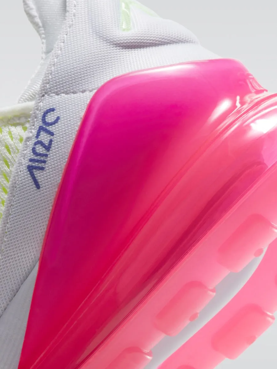 W Air Max 270 - White/Volt-Pink Blast-Indigo Burst