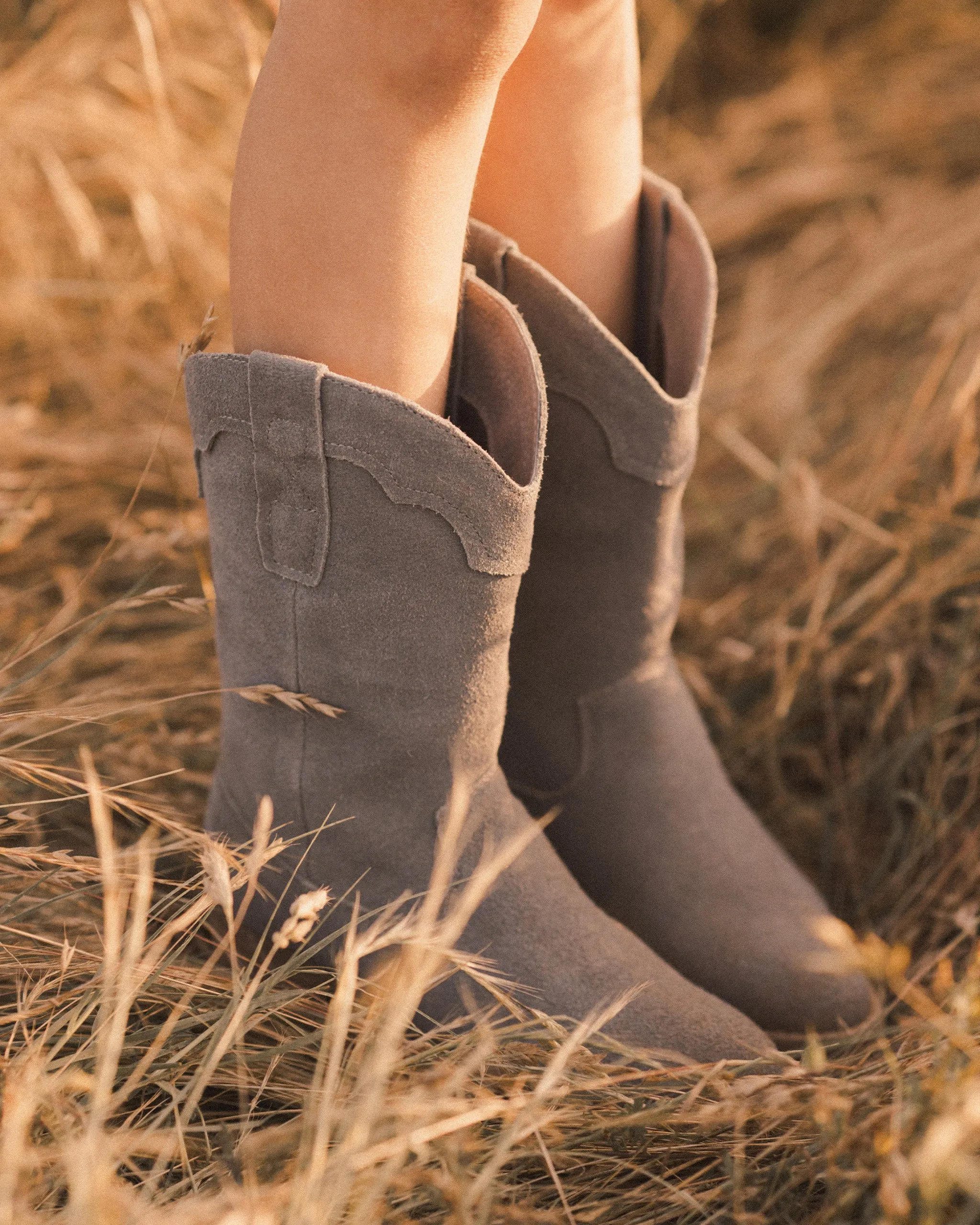 Western Boot | Dusty Blue