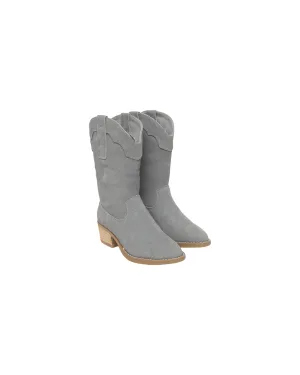 Western Boot | Dusty Blue