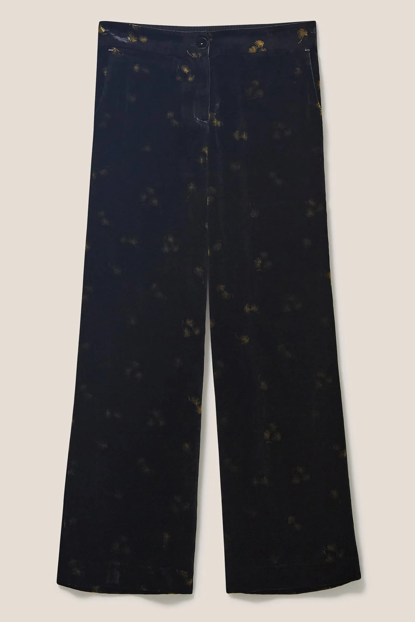 White Stuff 437409 Belle Grey Multi Velvet Trouser