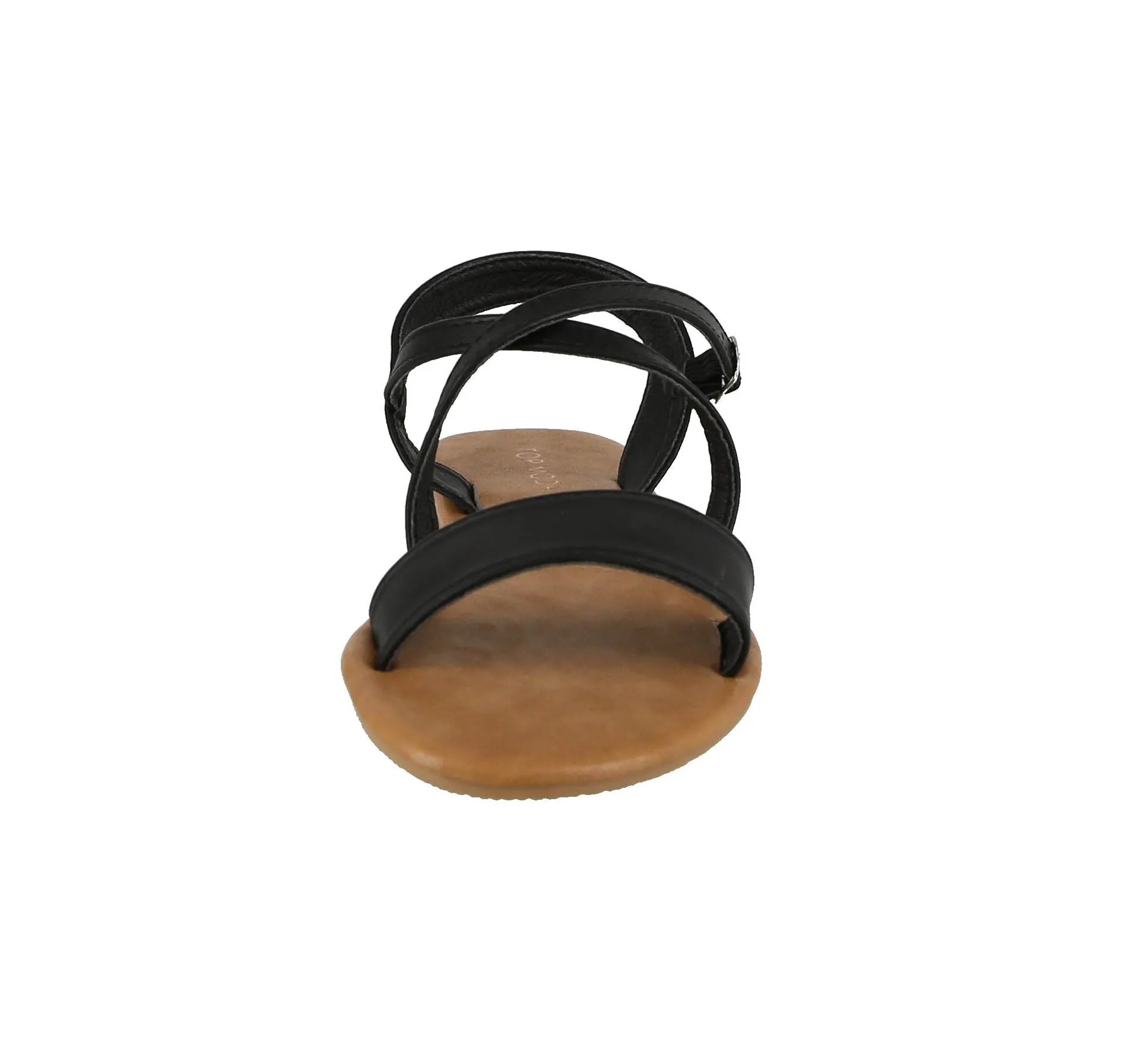 WOMAN'S SHOES BLACK PU LEATHER SANDALS FOSTER-3
