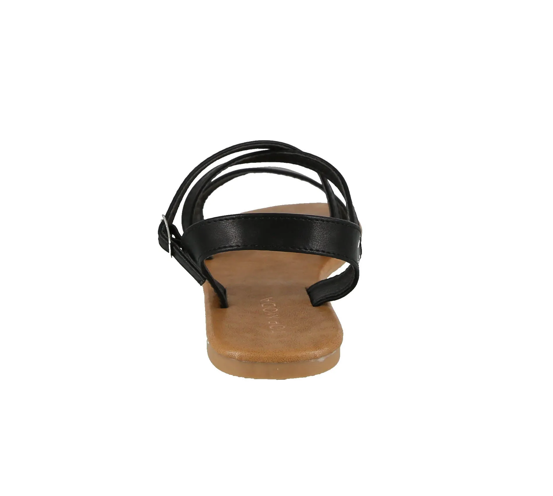 WOMAN'S SHOES BLACK PU LEATHER SANDALS FOSTER-3
