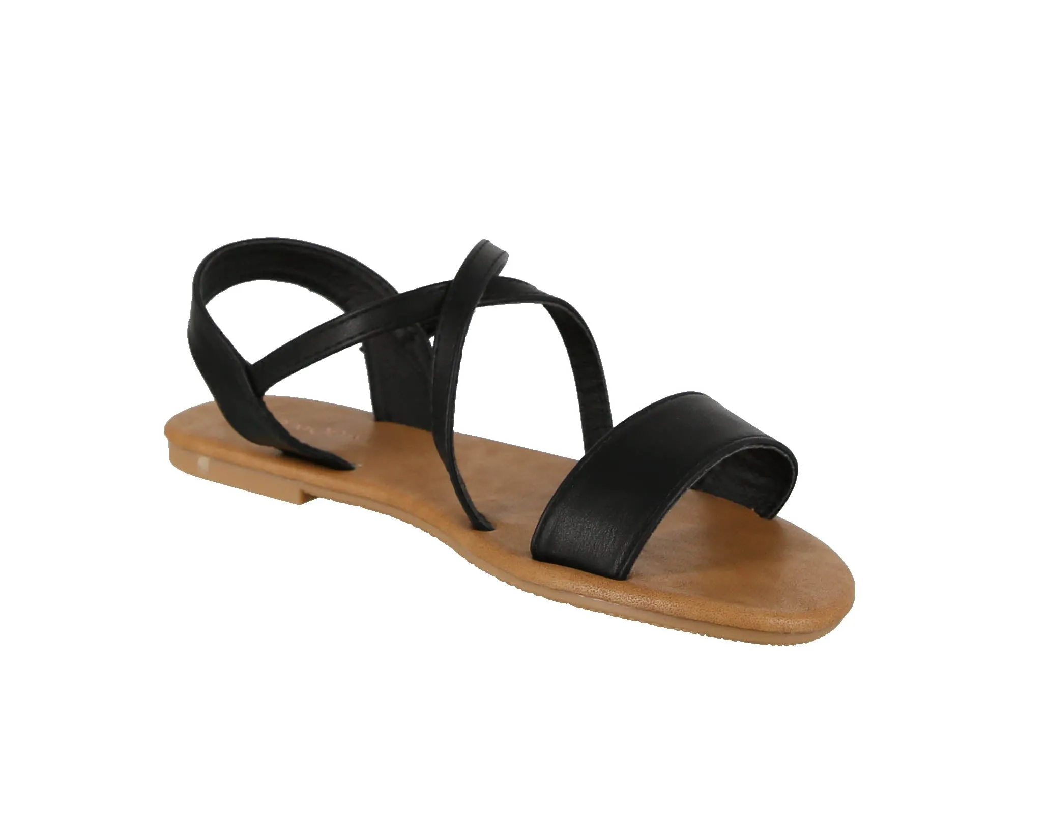 WOMAN'S SHOES BLACK PU LEATHER SANDALS FOSTER-3