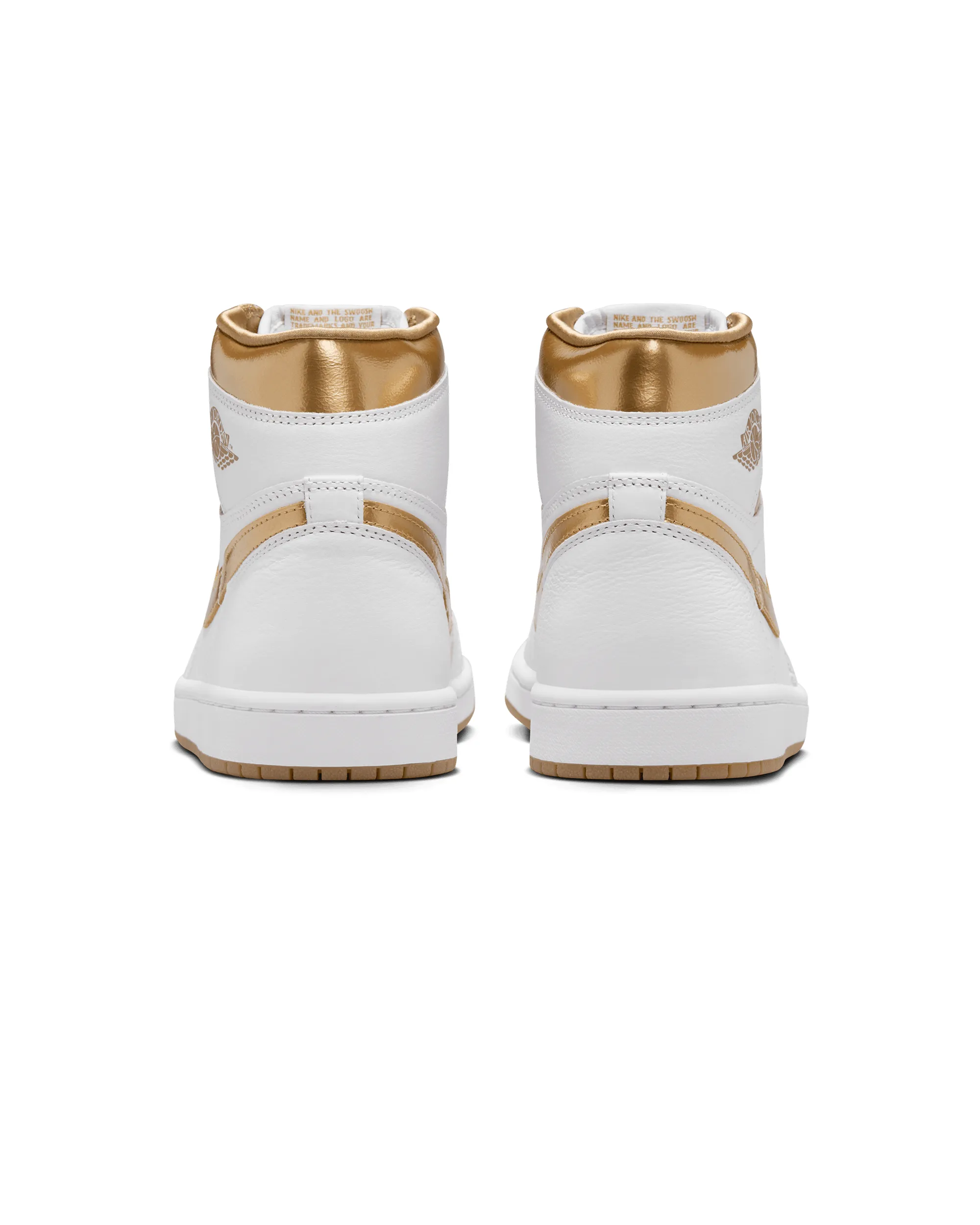 Womens Air Jordan 1 Retro Hi OG - White / Metallic Gold / Gum Light Brown