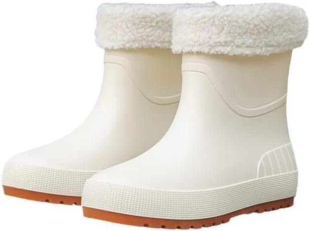 Women's Ankle Rain Boots Waterproof Chelsea Boots, Short Rain Boots for Women and Waterproof Garden Shoes