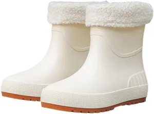 Women's Ankle Rain Boots Waterproof Chelsea Boots, Short Rain Boots for Women and Waterproof Garden Shoes